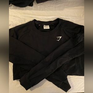 Gymshark Black Cropped Training Sweater